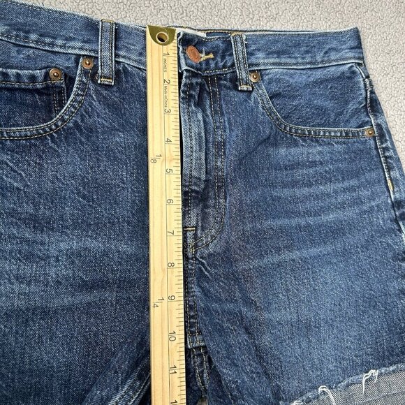 Everlane The Denim Short Womens 28 Organic Cotton Distressed Roll Cuff Blue Jean - Picture 9 of 11